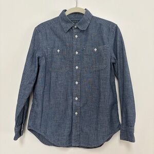 Polo Ralph Lauren Boys Denim Button Shirt Size 10-12 Blue